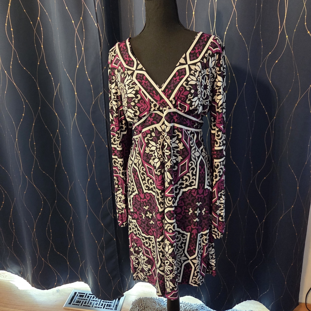 INC International Concepts Geometric Purple Dress